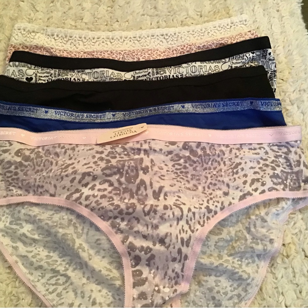 New XL 7 Panties Underwear Victorias Secret Hanes 5 pair Bikini Hipster